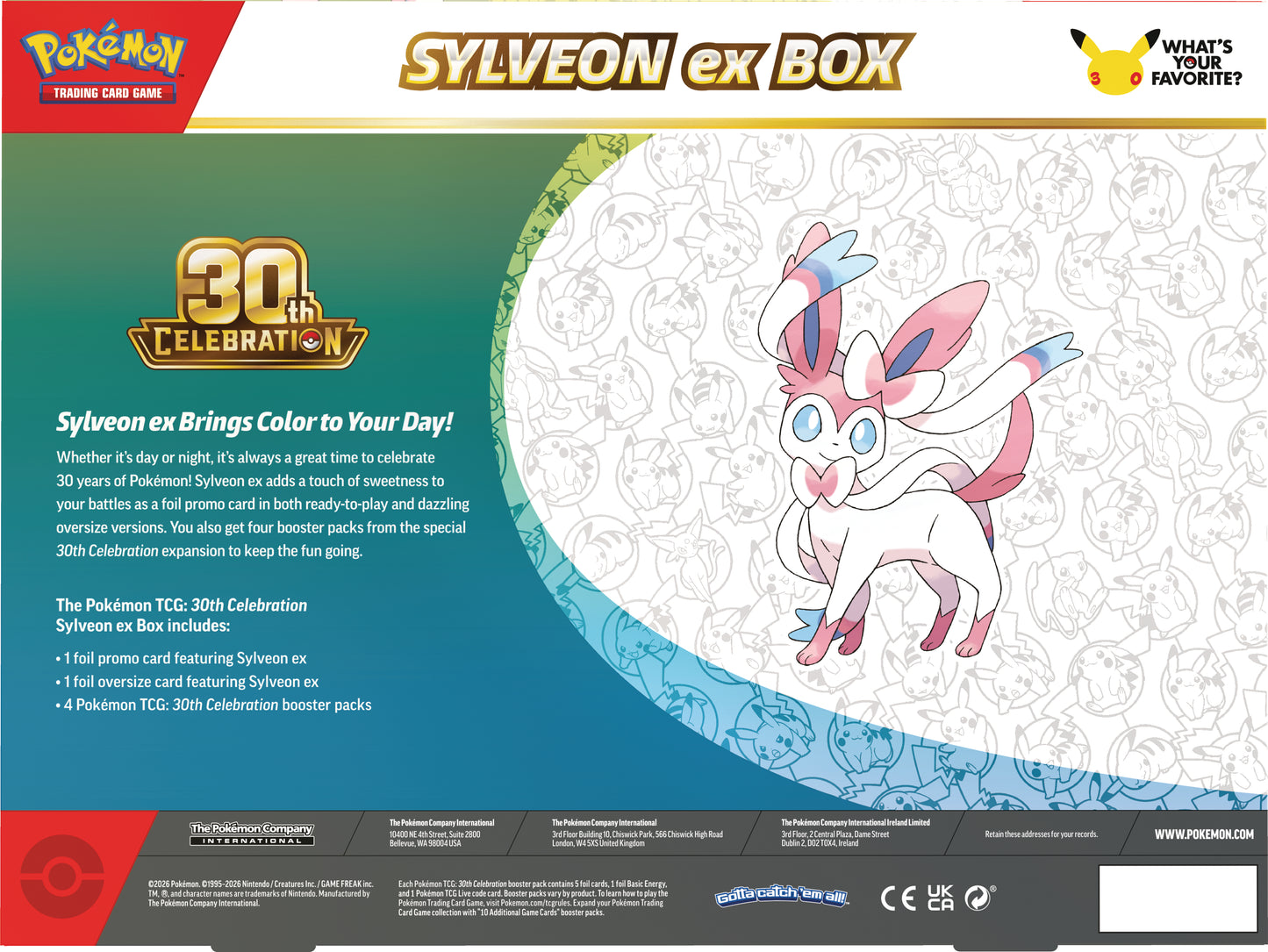 Pokémon 30th Anniversary Celebration – Sylveon ex Box FORUDBESTILLING