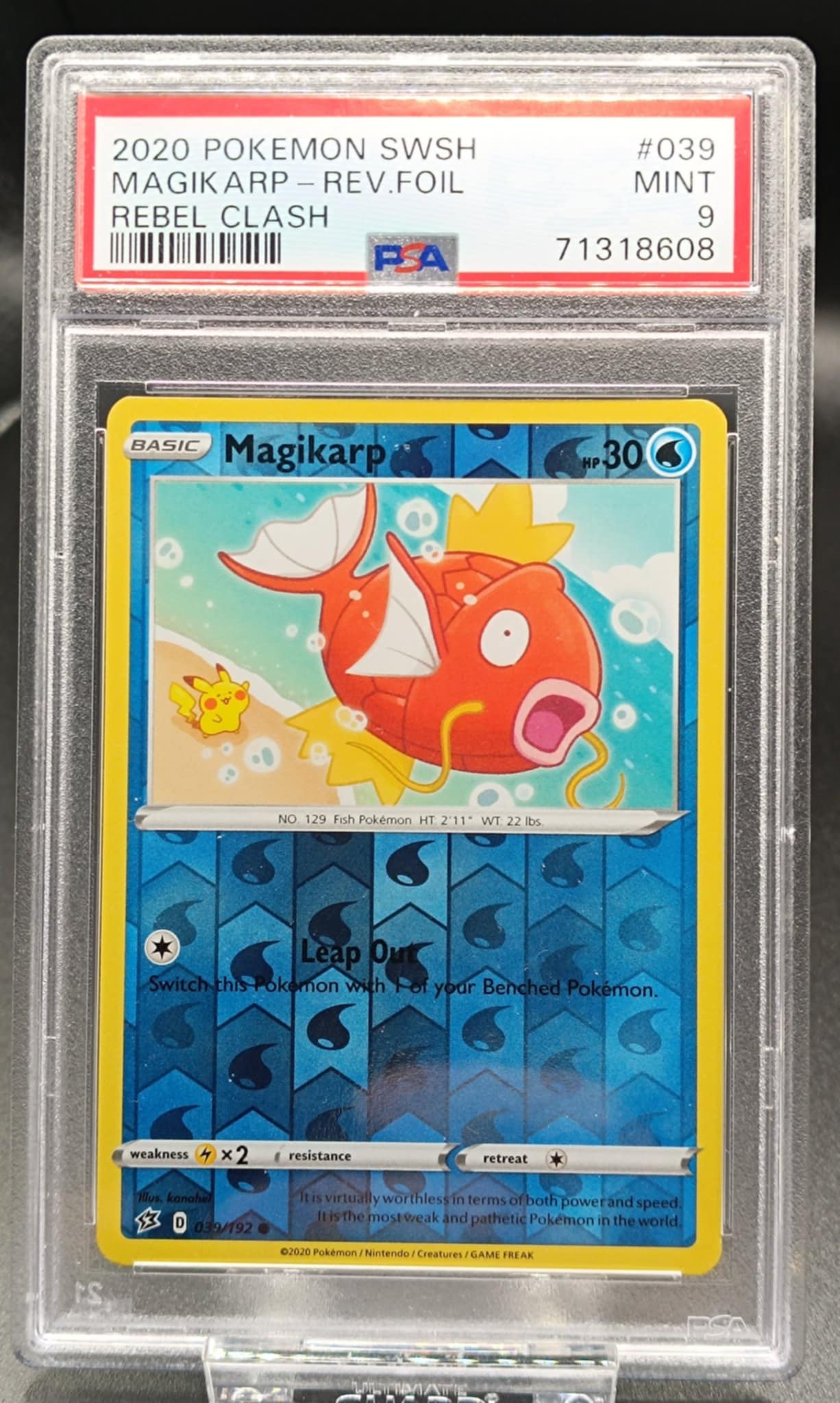 Magikarp #39 Pokemon Rebel Clash psa 9 - Qubimon.dk