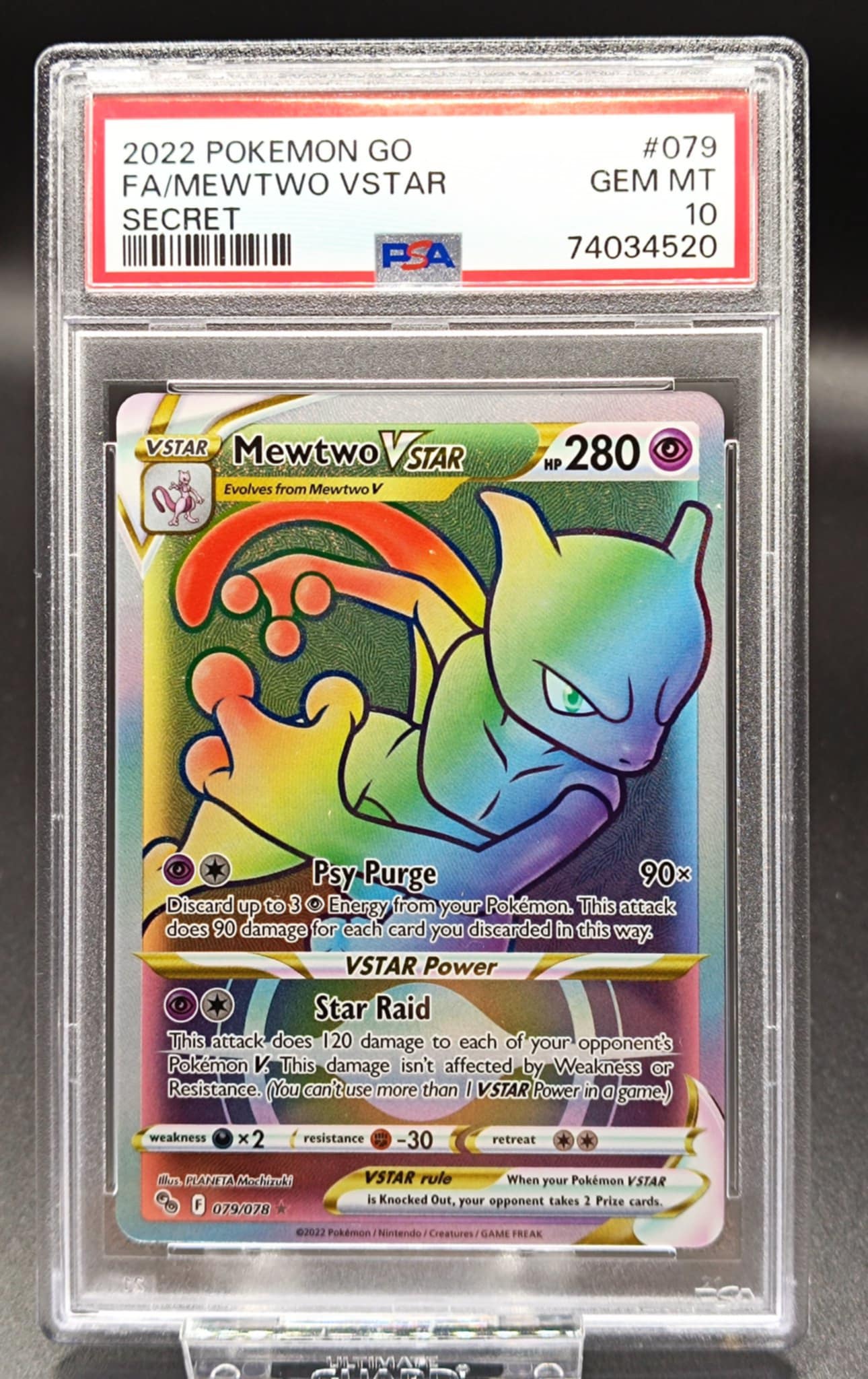 Mewtwo VSTAR #79 Pokemon Go psa 10 - Qubimon.dk