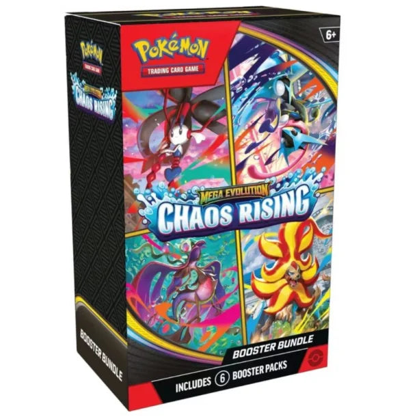 Pokémon Booster Pakke - ME04 - Mega Evolution: Chaos Rising Booster Pack Bundle (Box med 6 booster packs)