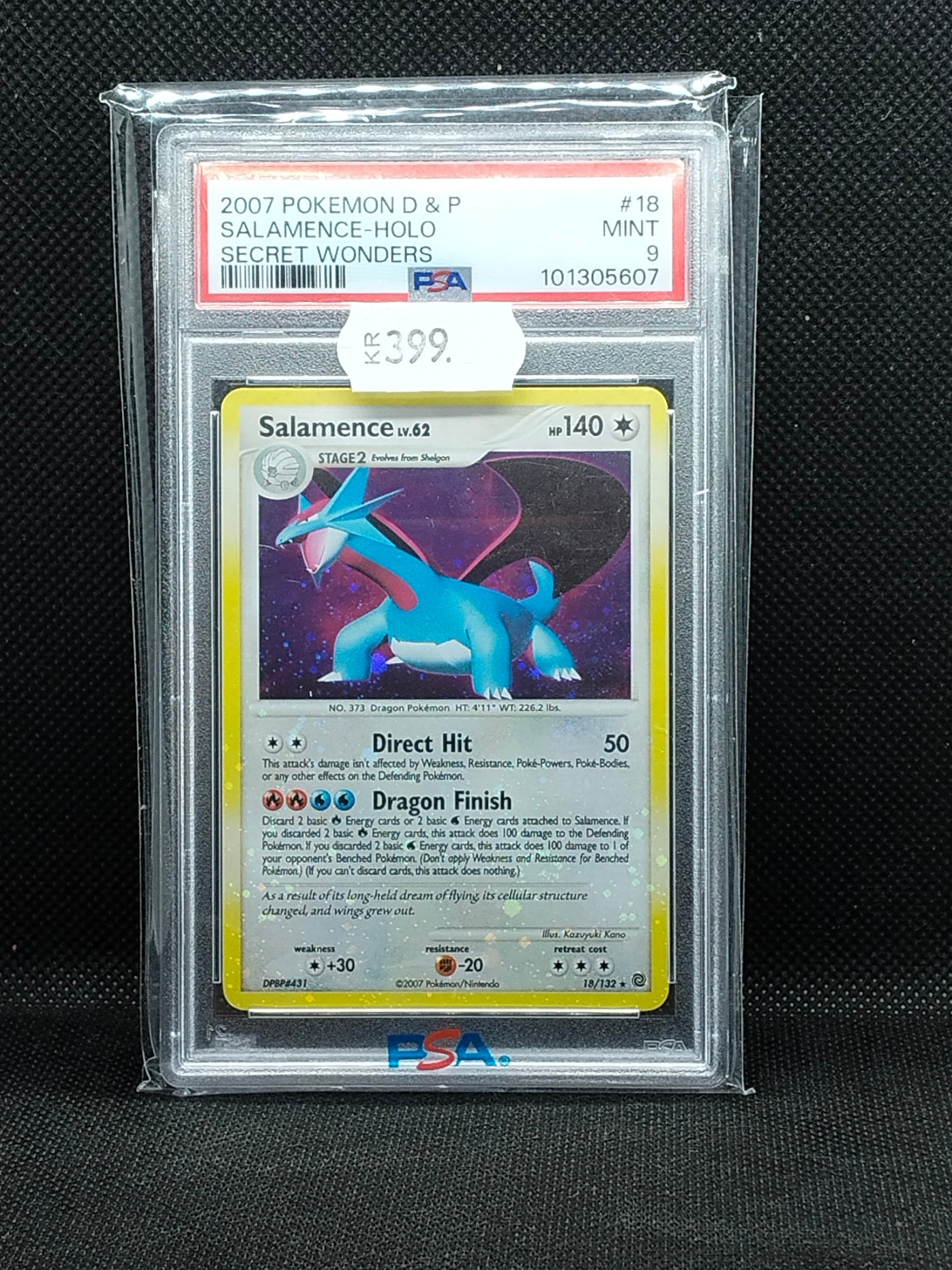 Pokémon Salamence Holo #18 Secret Wonders 2007 – PSA 9 (Mint)