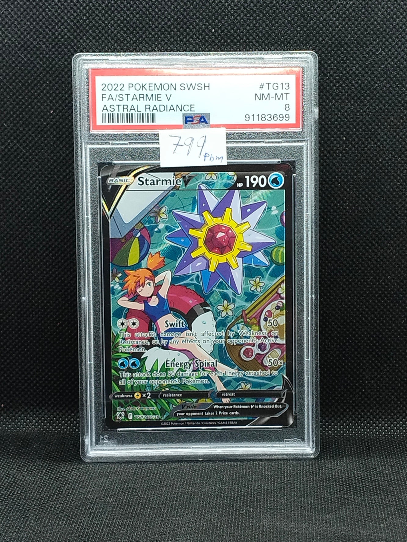 Pokémon Starmie V FA TG13 Astral Radiance – PSA 8 (NM-MT)