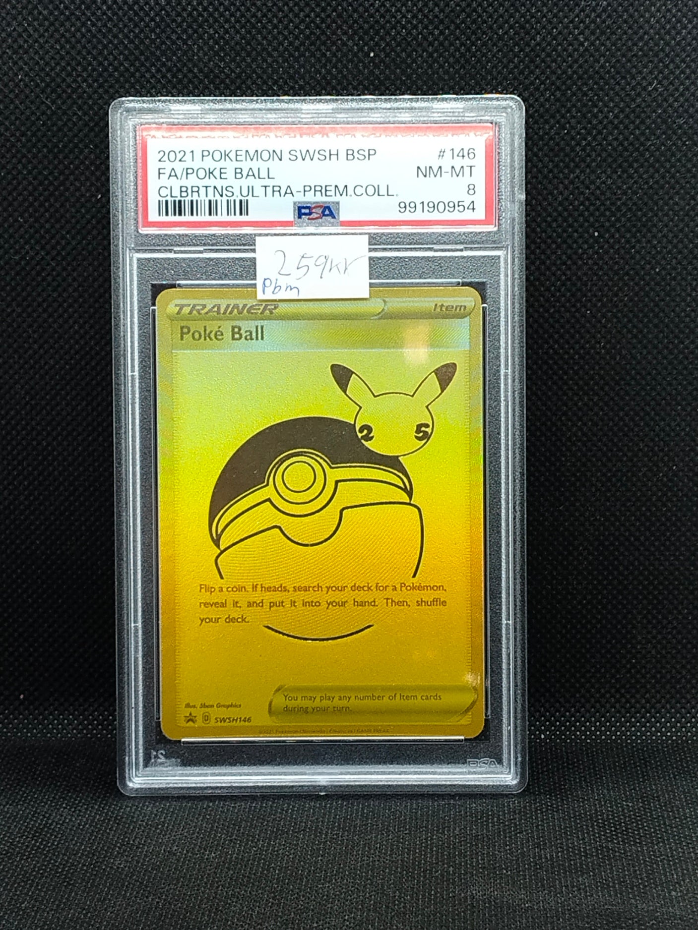 Pokémon Poké Ball FA #146 Celebrations Ultra-Premium (2021) – PSA 8 (NM-MT)