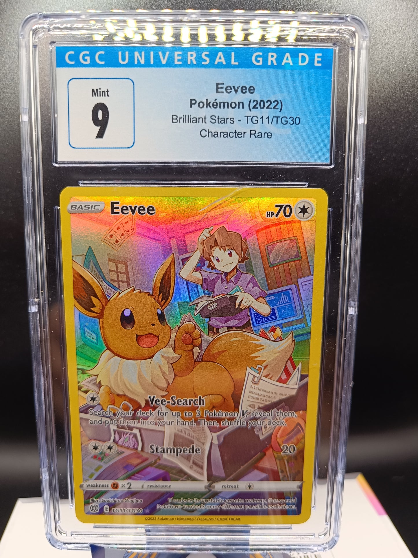 Eevee #TG11 Pokemon Brilliant Stars cgc 9 - Qubimon.dk
