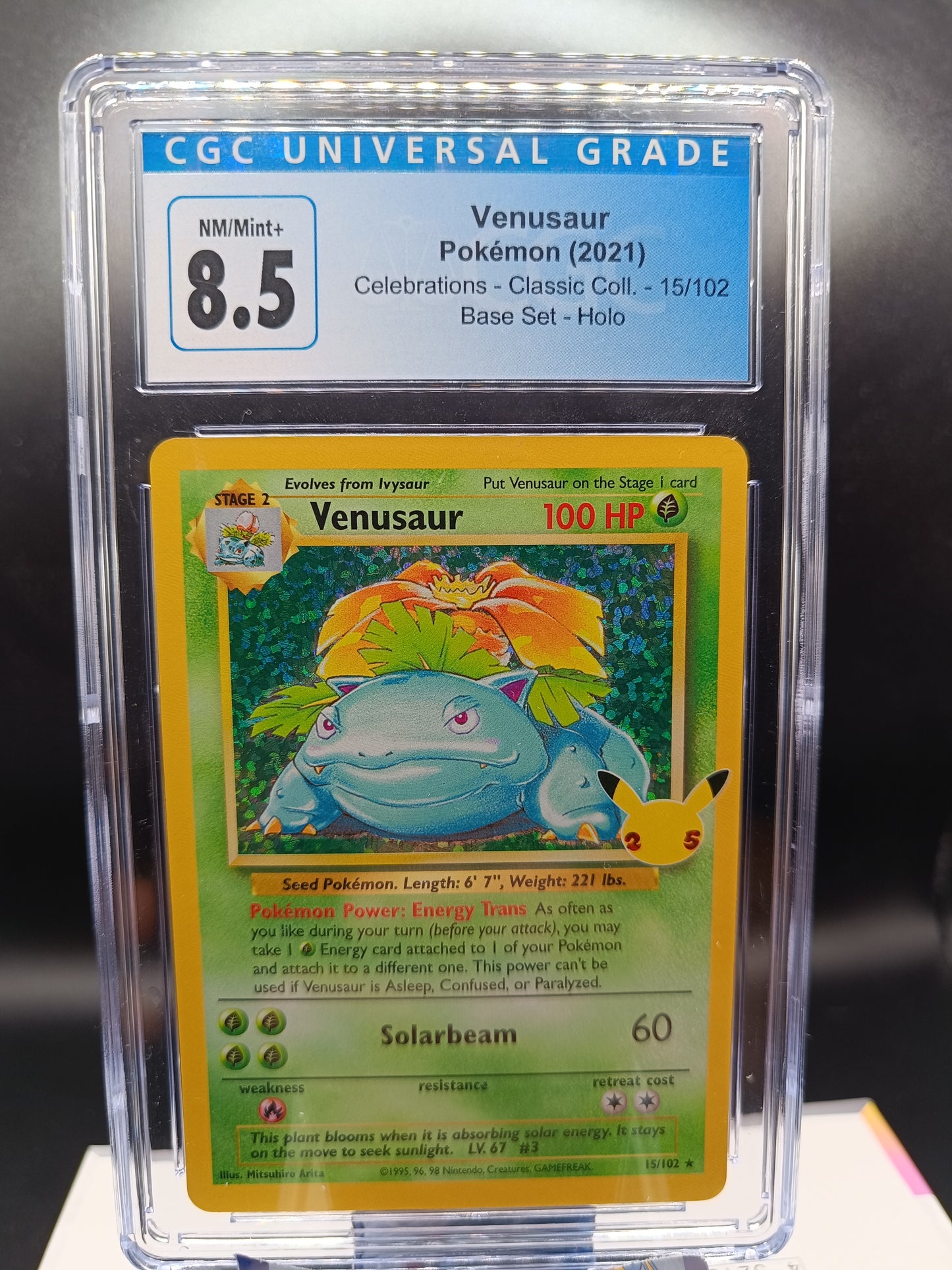 Venusaur #15 Pokemon Celebrations cgc 8,5 8.5 - Qubimon.dk