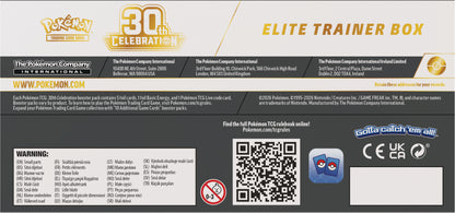 Pokémon 30th Anniversary Celebration – Elite Trainer Box Forudbestilling
