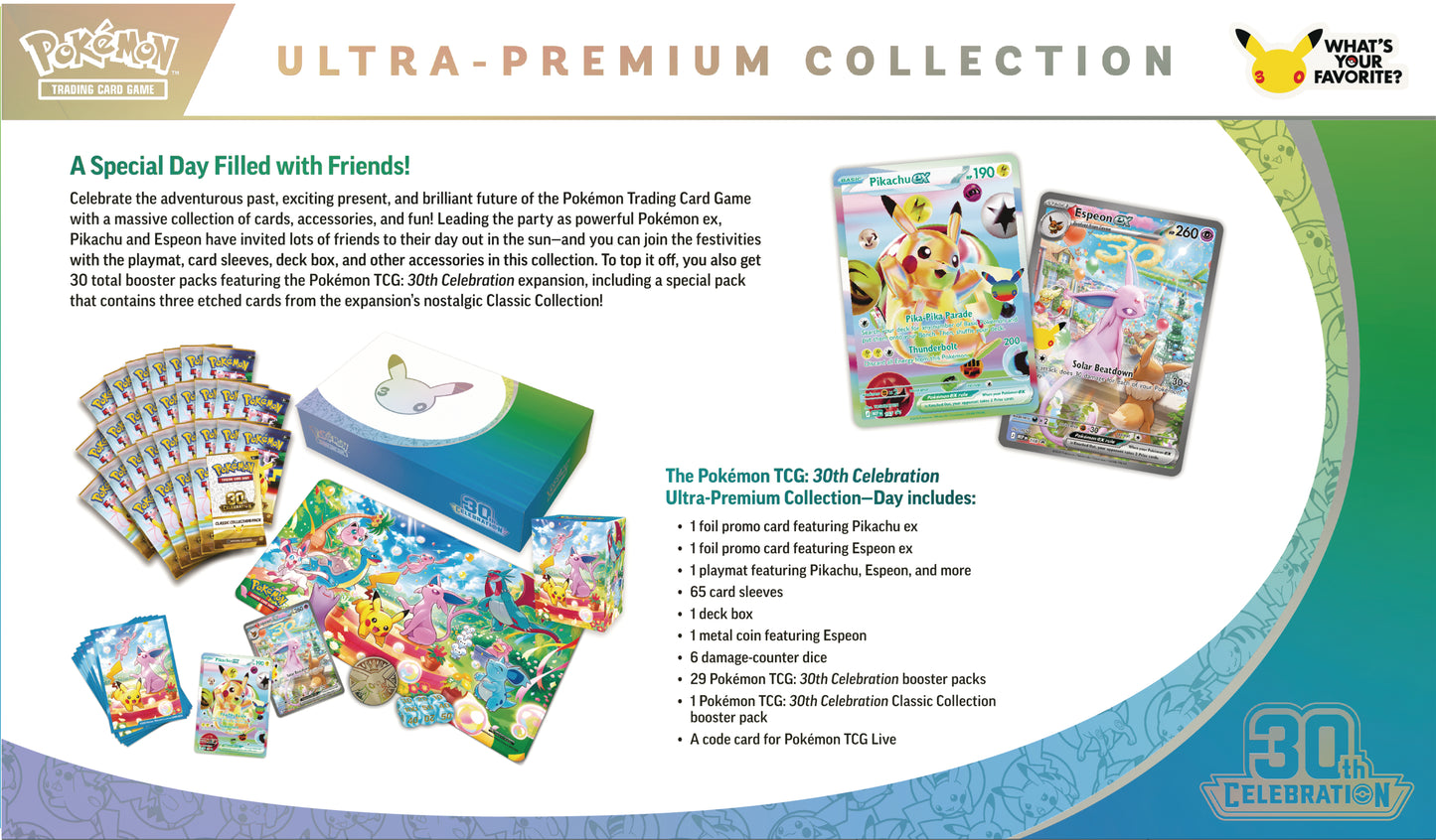 Pokémon TCG: 30th Celebration Ultra-Premium Collection – Day FORUDBESTILLING