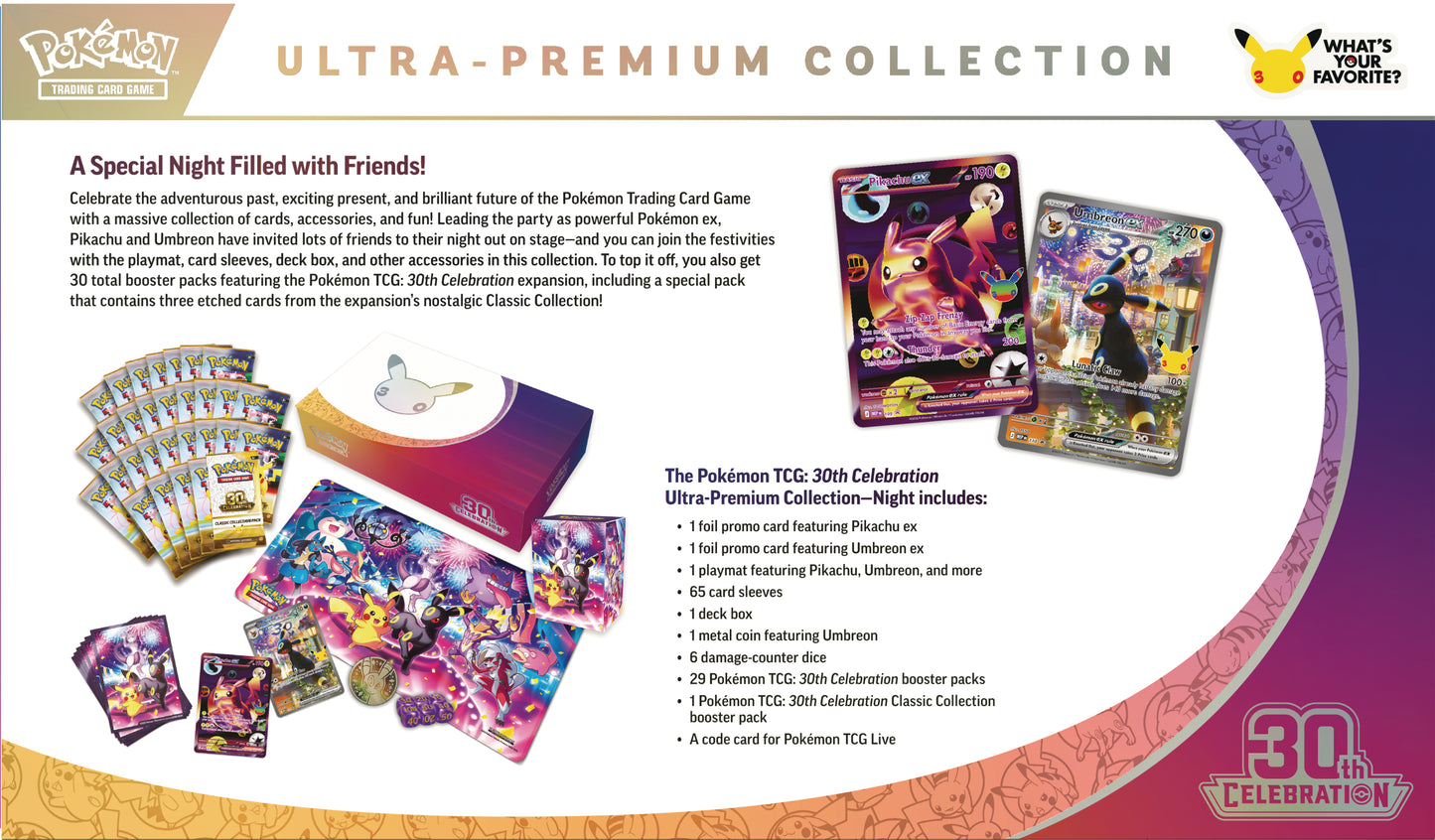 Pokémon TCG: 30th Celebration Ultra-Premium Collection – Night FORUDBESTILLING