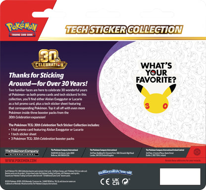 Pokémon TCG: 30th Anniversary Tech Sticker Collection FORUDBESTILLING