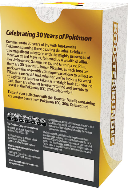 Pokémon TCG: 30th Celebration Booster Bundle FORUDBESTILLING