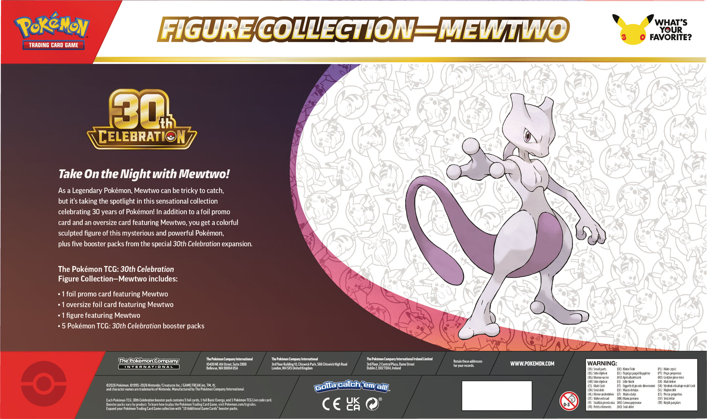 Pokémon TCG: 30th Celebration Figure Collection – Mewtwo FORUDBESTILLING