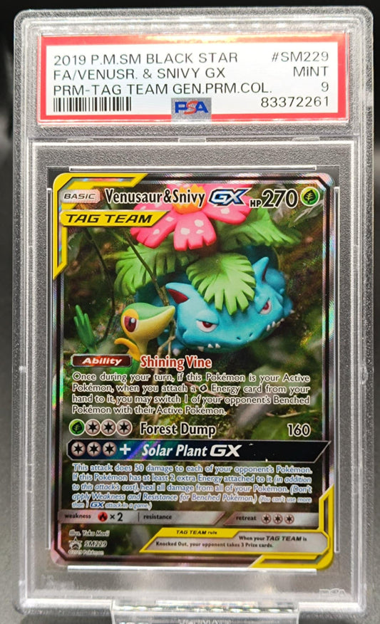 Venusaur & Snivy GX #SM229 Pokemon Promo - Qubimon.dk