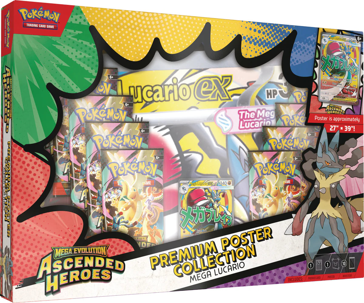 Pokemon: Ascended Heroes Premium Poster Collection - Mega Lucario ex