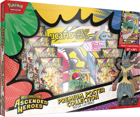 Pokemon: Ascended Heroes Premium Poster Collection - Mega Lucario ex