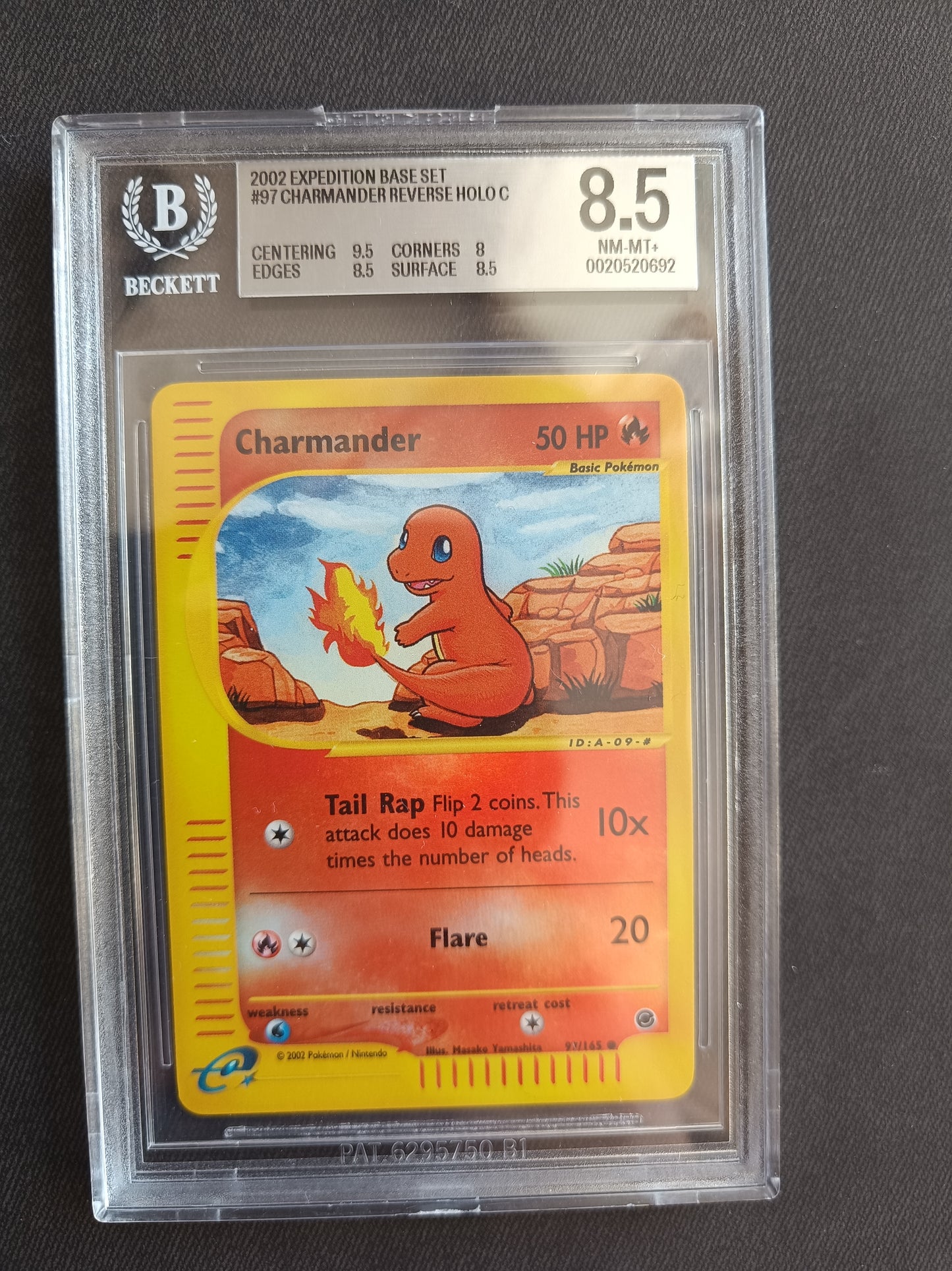 Charmander #97 Reverse Holo – Expedition Base Set 2002 – BGS 8.5