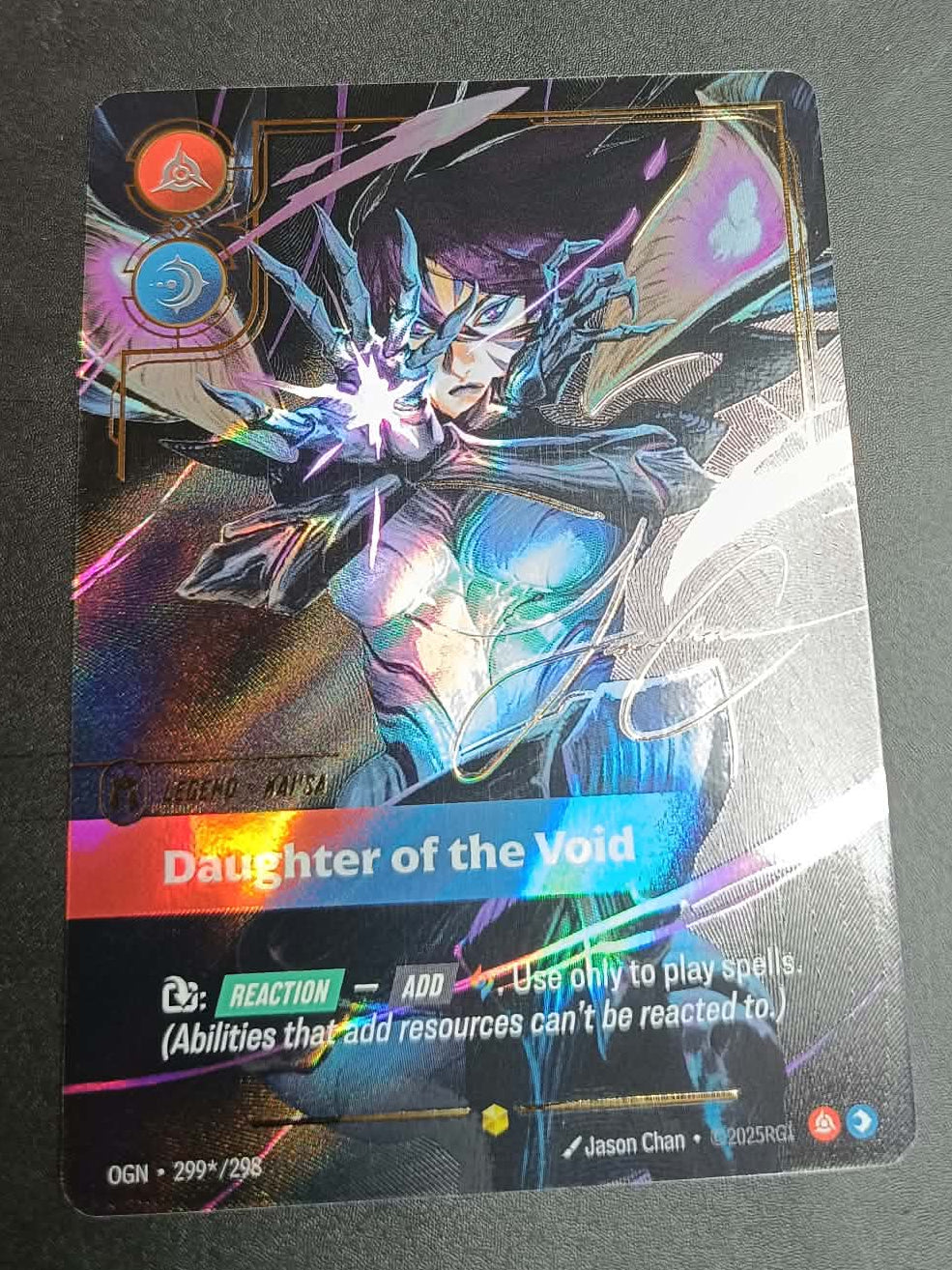 Kai’Sa – Daughter of the Void – Signature 299*/298 – Riftbound Origins