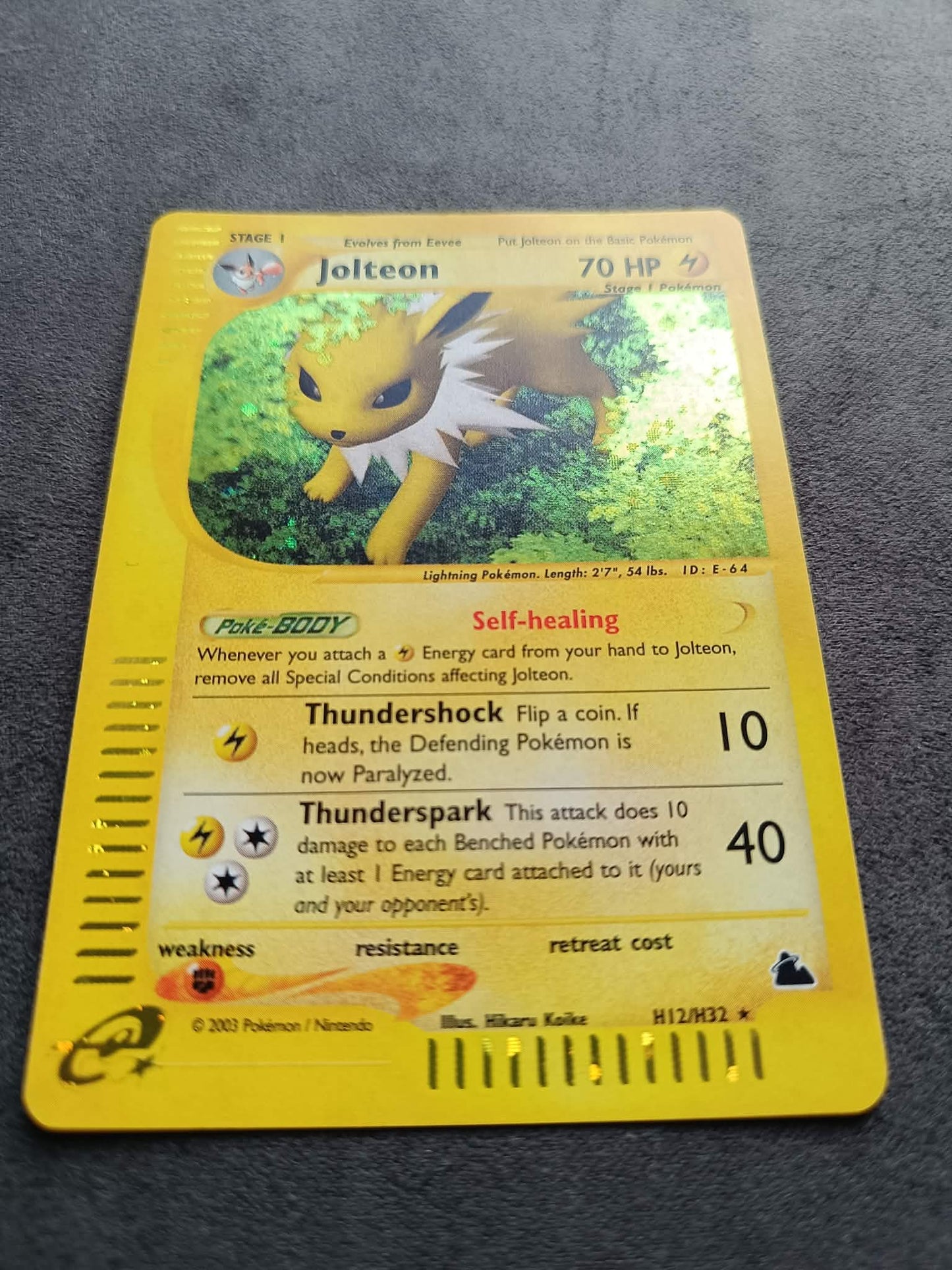 Jolteon H12/H32 – Skyridge – Holo Rare – 2003