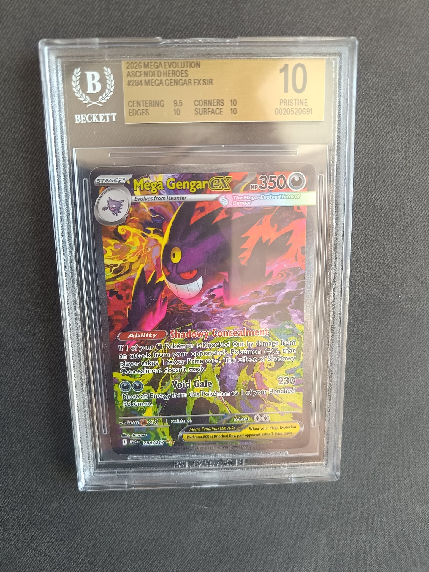 Mega Gengar ex #284 – Ascended Heroes – BGS 10 Pristine