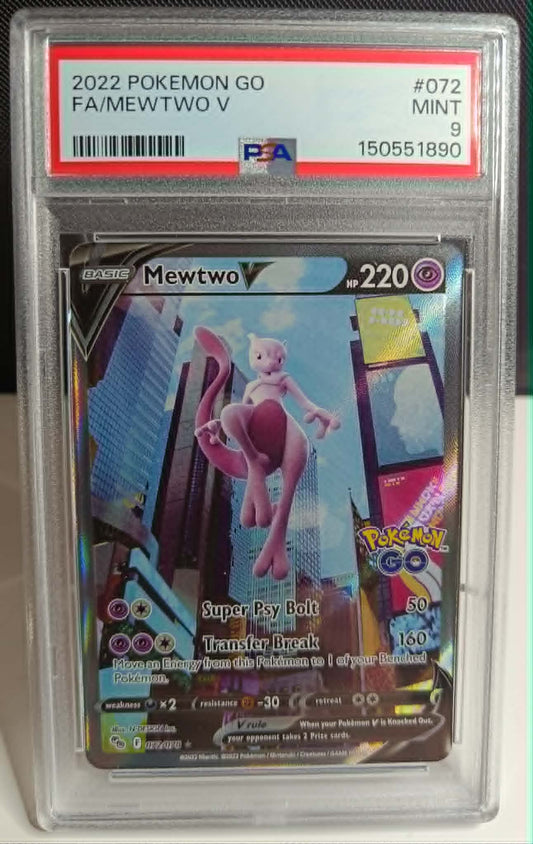 Pokémon – Mewtwo V Full Art #072 PSA 9
