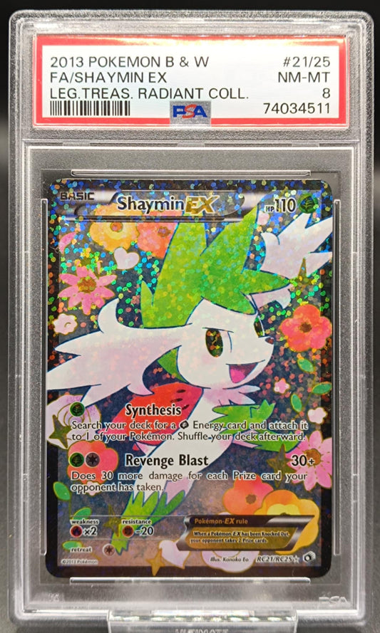 Shaymin EX #RC21 Pokemon Legendary Treasures psa 8 - Qubimon.dk
