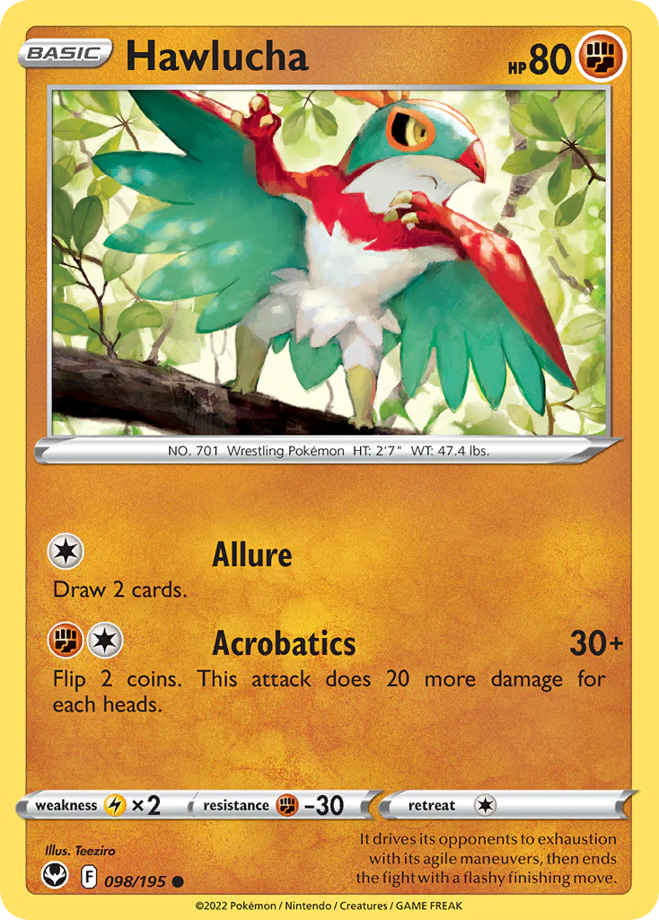 Hawlucha - Silver tempest #098