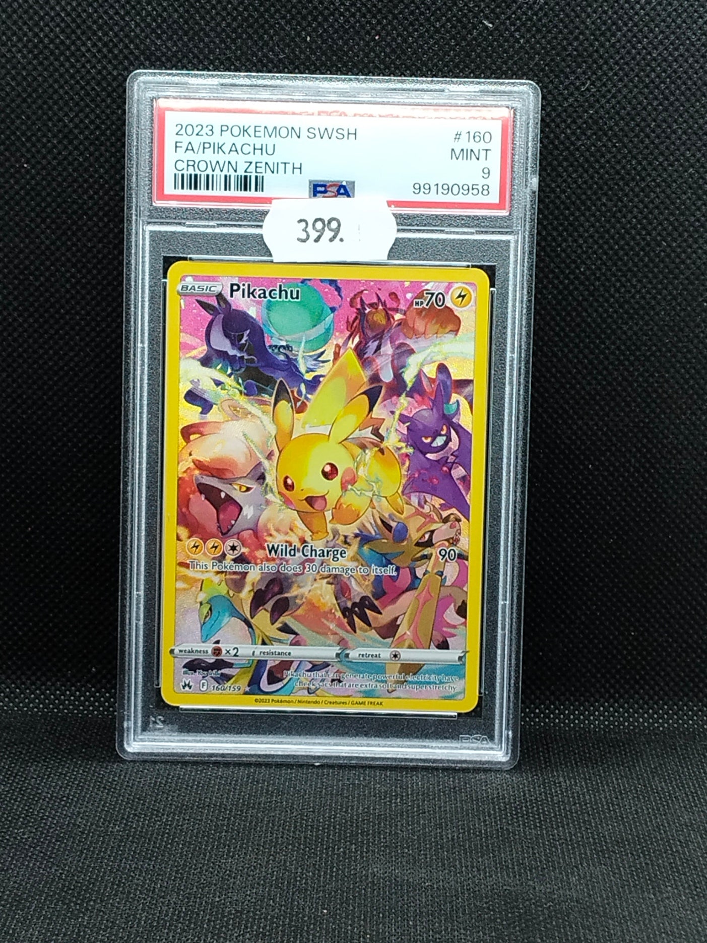 Pokémon Pikachu FA #160 Crown Zenith – PSA 9 (Mint)