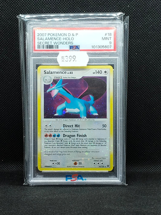 Pokémon Salamence Holo #18 Secret Wonders 2007 – PSA 9 (Mint)