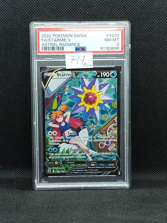Pokémon Starmie V FA TG13 Astral Radiance – PSA 8 (NM-MT)