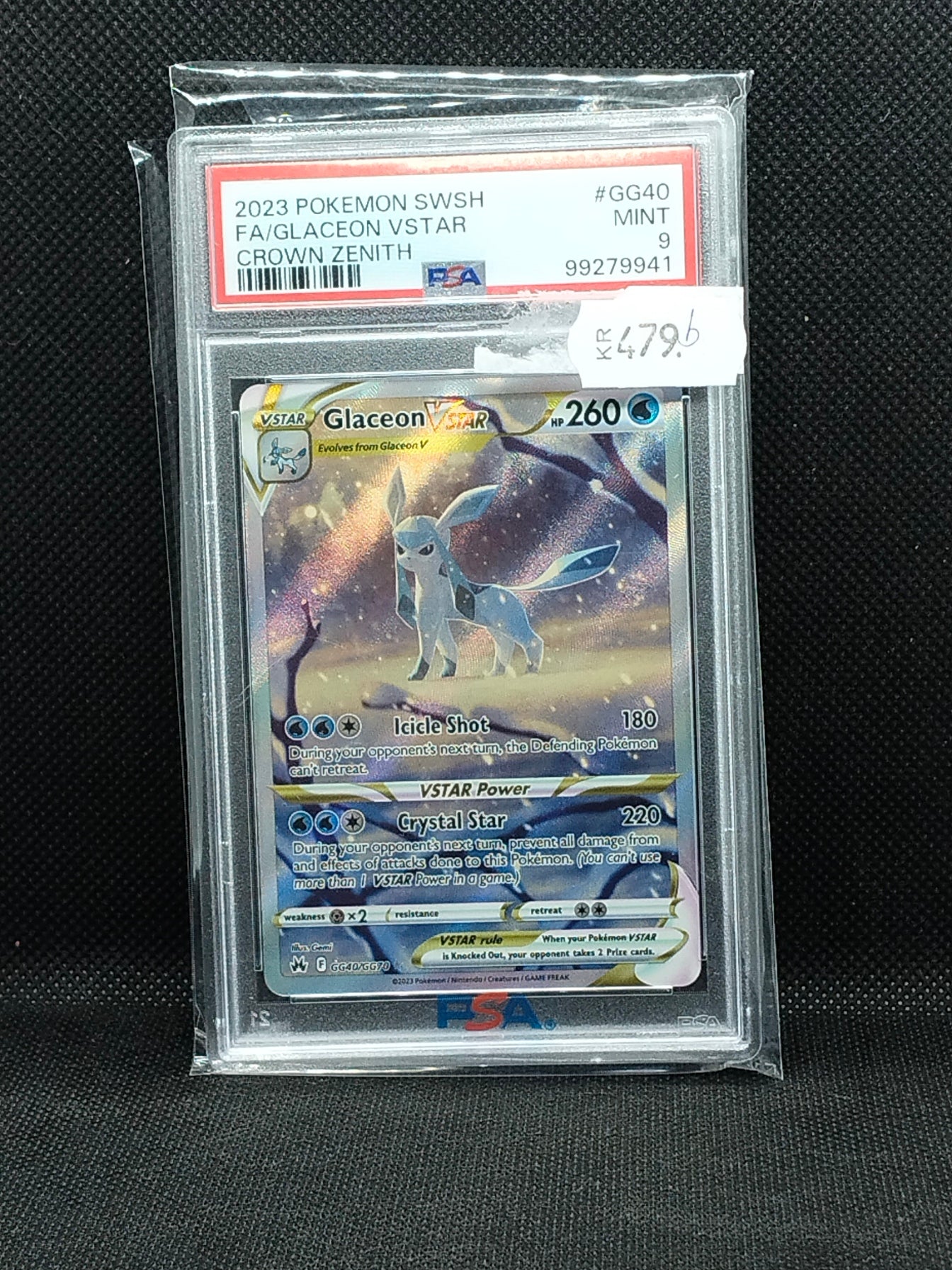 Pokémon Suicune V FA #GG40 Crown Zenith – PSA 9 (Mint)