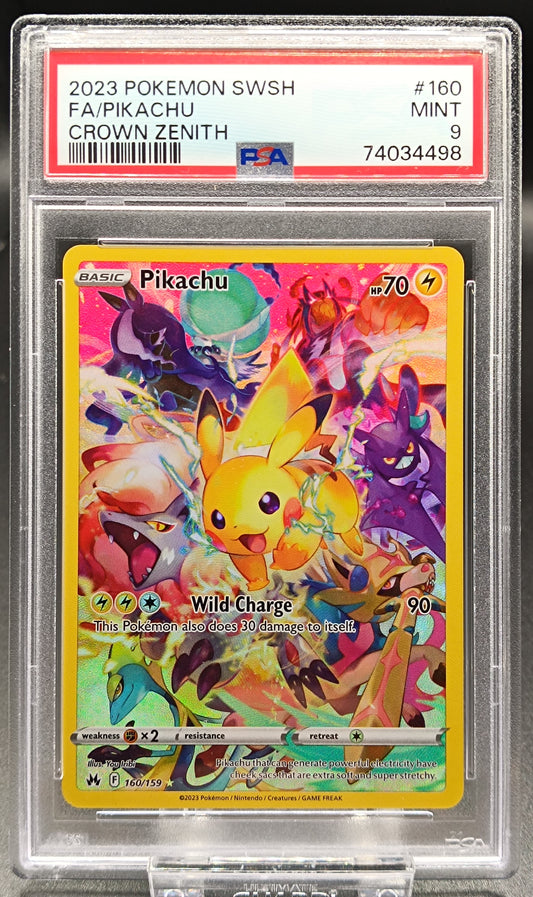 Pikachu 160/159 Crown Zenith PSA 9 - Qubimon.dk