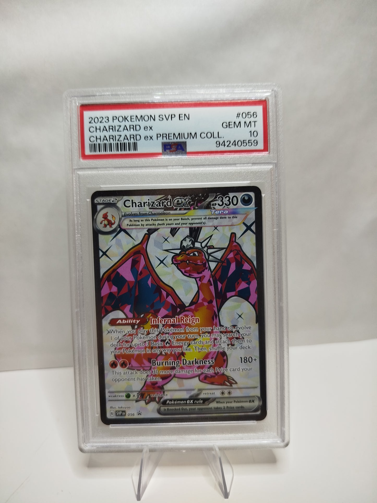 2023 POKEMON SVP EN CHARIZARD EX PREMIUM COLL GEM MT 10