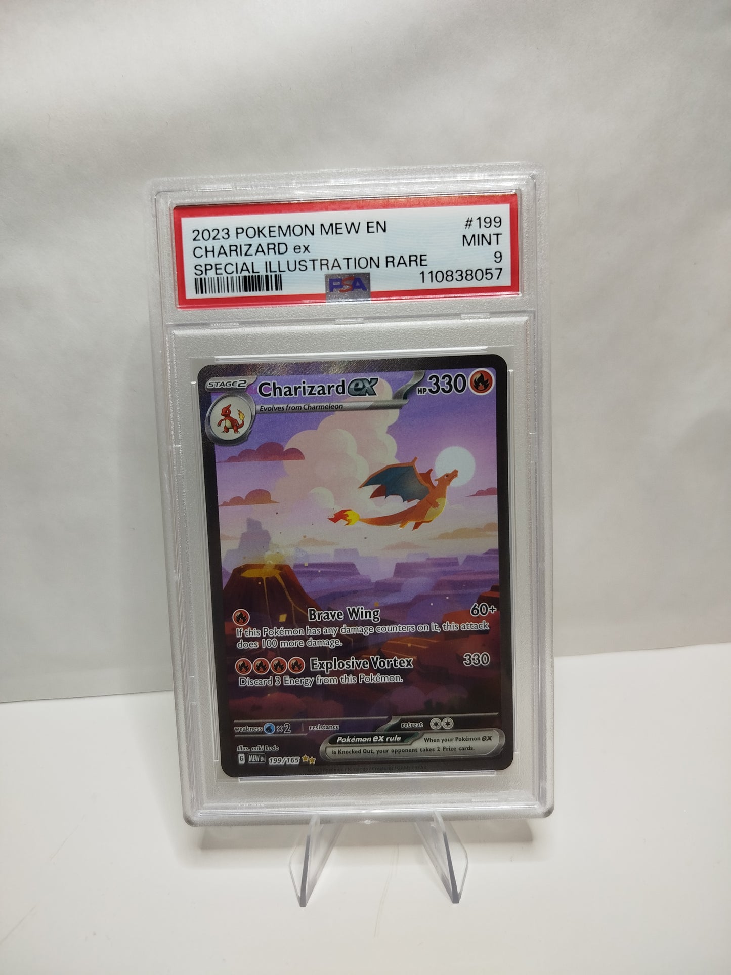 2023 POKEMON MEW EN CHARIZARD EX SPECIAL ILLUSTARTION RARE MINT 9