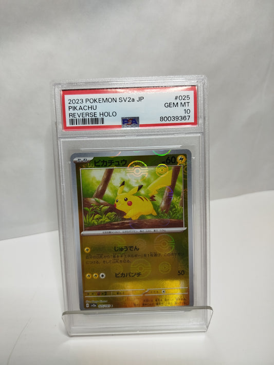 2023 POKEMON SV2A JP PIKACHU REVERSE HOLO GEM MT 10