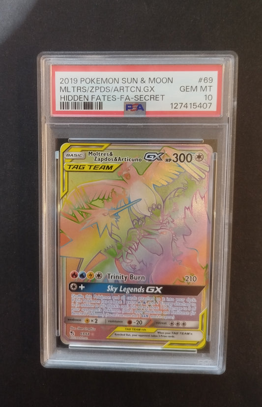 2019 Moltres/zapdos & articuno GX GEM MT 10 #69