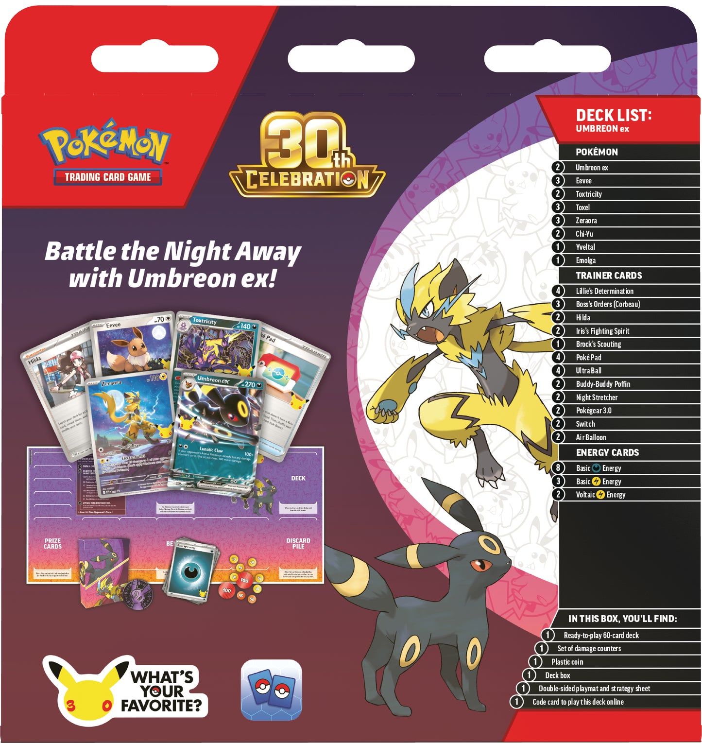 Pokémon TCG: 30th Celebration Battle Deck – Umbreon ex