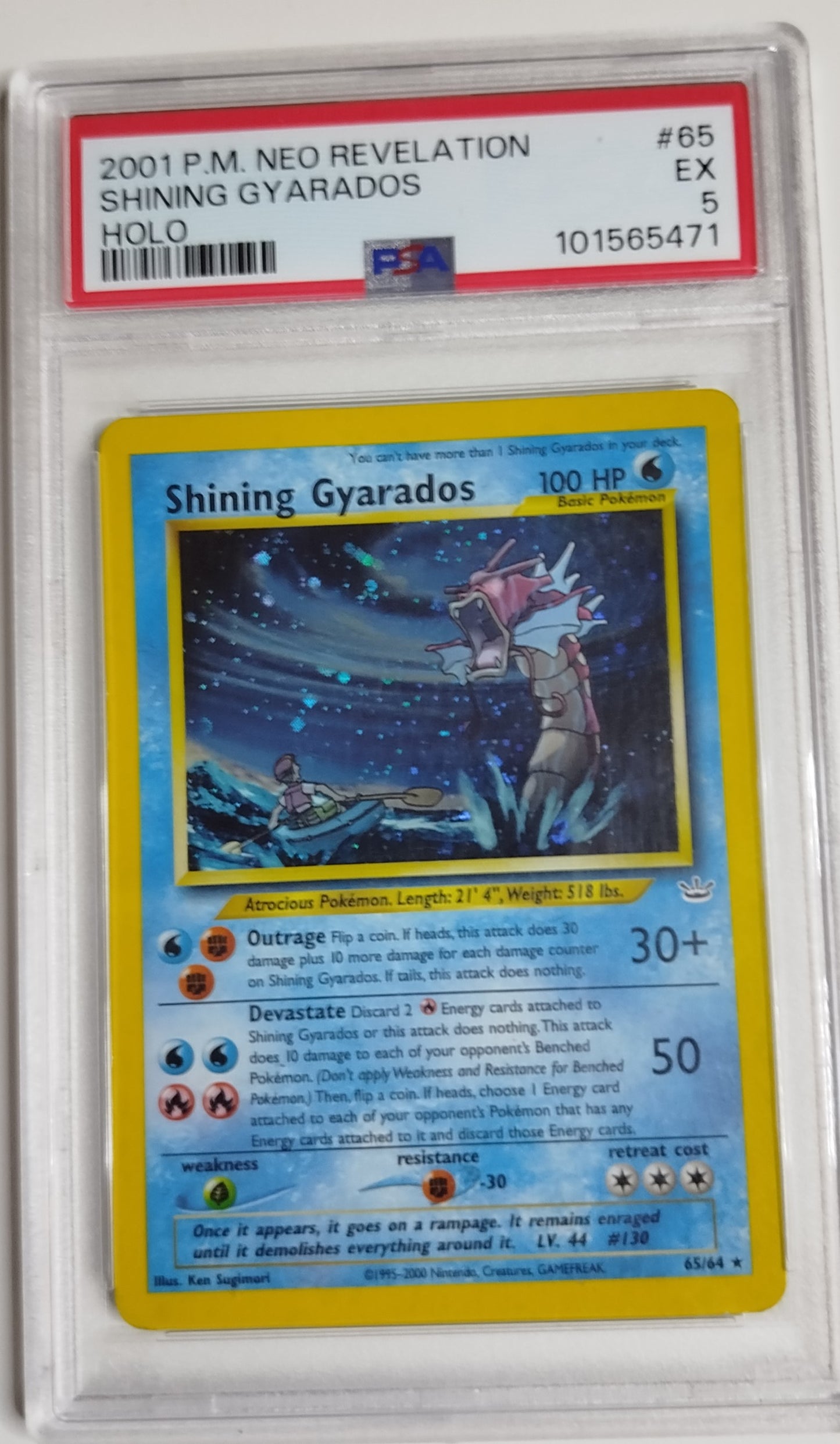 2001 Shining Gyarados PSA 5 #65