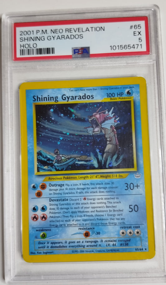 2001 Shining Gyarados PSA 5 #65
