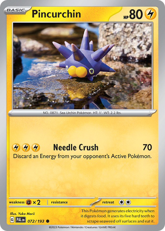 Paldea Evolved Pincurchin #072